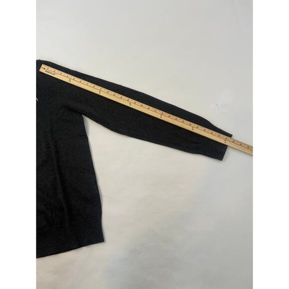 ABERCROMBIE & FITCH COTTON CASHMERE BLEND V-NECK MUSCLE GRAY SIZE XL - Picture 5 of 9